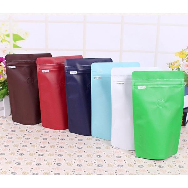 Moisture Proof 50g Stand Up foil Coffee Pouch Packaging Self Sealing With One