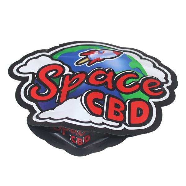 100 Mico Thickness Die Cut Mylar Bags Custom Colors