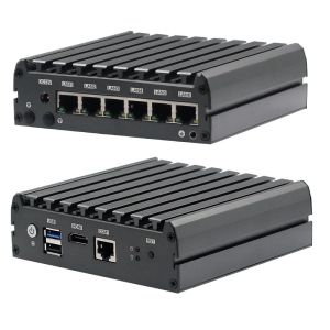 Network Security Firewall Fanless Mini Pc Pfsense 6 Gigabit LAN Quad Core E3845