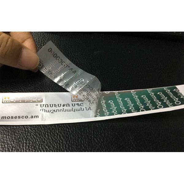 Colorful Logo Printed Tamper Proof Security Labels With Serial Numbering