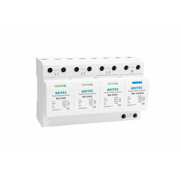 25KA Lightning Protection Surge Arrester Thermoplastic Three Phase Surge