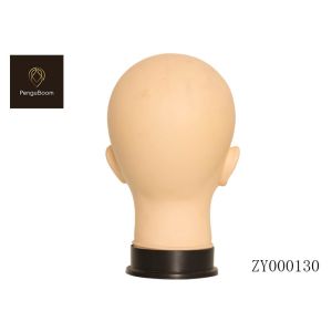 Soft Rubber Standing Bald Mannequin Head With Shoulders Eyelash