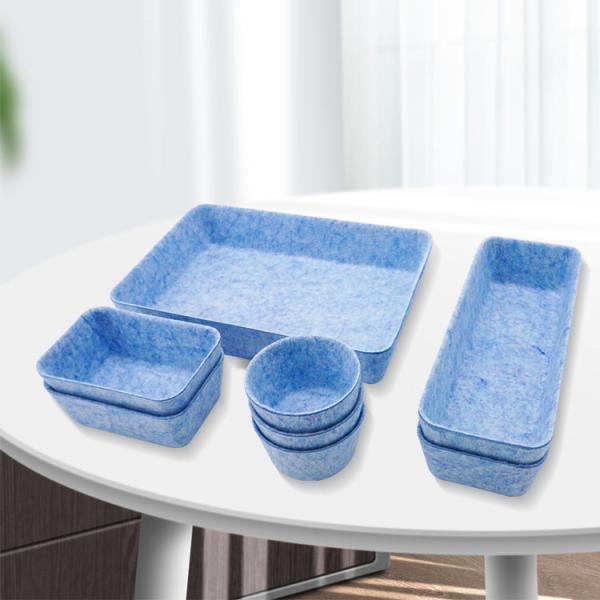 wholesale integrated fashion portable felt bedside caddy felt drawer organizer box for table