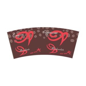 Disposable Printing Paper Cup Fan 12gsm Pe Coated Biodegradable