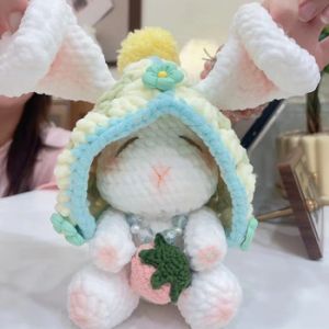 DIY Knitting Strawberry Rabbit Crochet Kit For Beginners Adults And Kids With