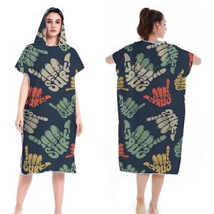 Quality Custom Microfiber Beach Towel Women Man Surf Poncho Towel for sale