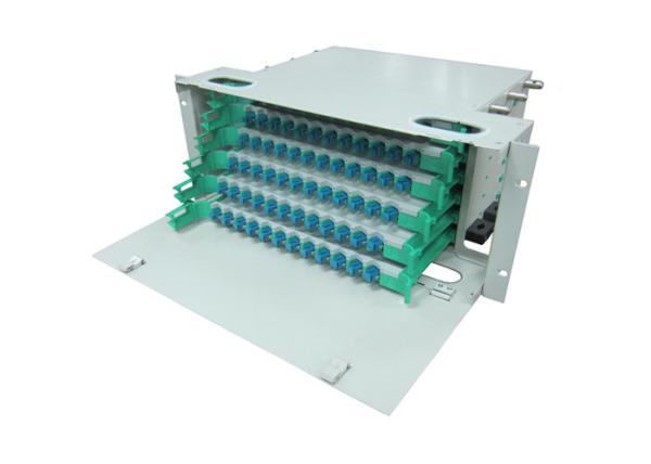 Buy 72 Fibers Rack Mounted ODF Optical Distribution Frame Unit With Slidable Fiber Tray at wholesale prices