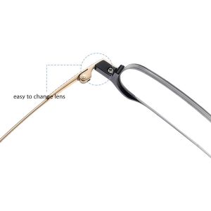 Men Titanium Frame Glasses , OEM Transparent Half Frame Glasses