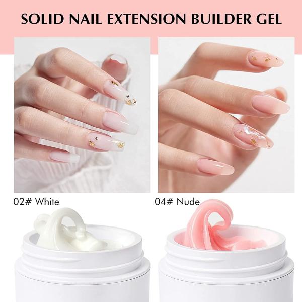 Nail Supplier Natural pink Nude Color Extension Gel Colorful Hard Solid Non Sticky Gel Builder