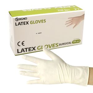 Custom Powdered Latex Gloves Non Sterile Medical Patient Examination Glove