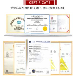 Modular Prefabricated House with Solar Panels and Steel Folding Container