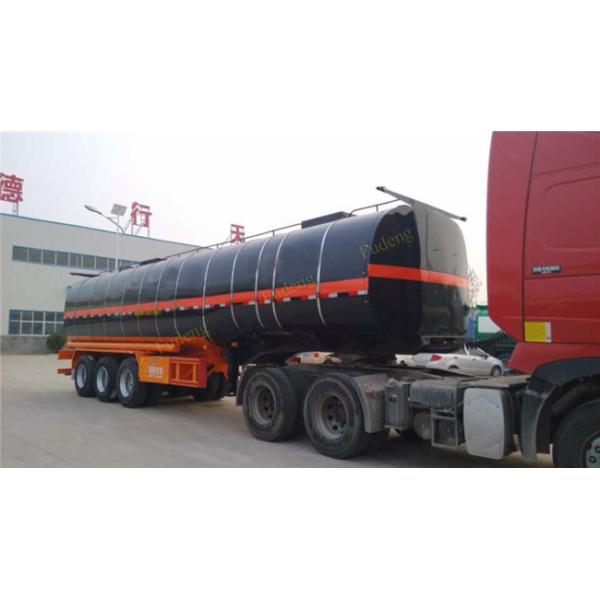 38000 Liters Deliver Crude Oil Tanker Trailer 3 Compartments With Mechanical Or Air Suspension
