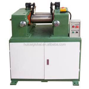 China Small Lab Two Roll Mixing Mill XK-160 Rubber Open Mixing with Semi-Automatic Control on sale