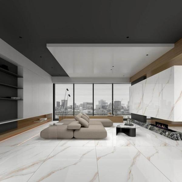 Buy 1200x1800mm Carrara Gold Polished Glazed Porcelain Tile at wholesale prices