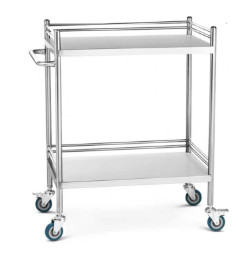 Lab Rolling Cart 3 Shelves Shelf Stainless Steel Rolling Cart Catering Dental