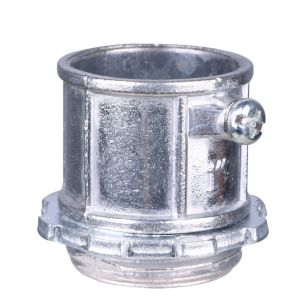 Aluminum Electrical Conduit Fittings , EMT Pipe Connectors Polished Finish