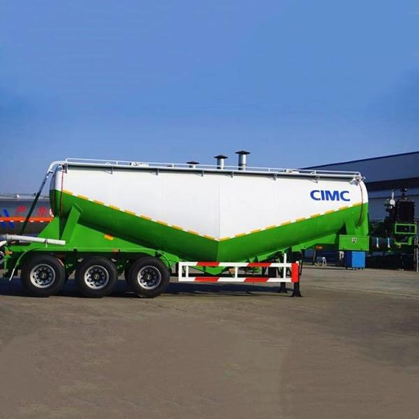 Buy Aluminum Alloy 45cbm Silobas Bulk Cement Trailer Tri Axle at wholesale prices