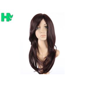 Quality Fashionable Deep Red Cartoon Cosplay Synthetic Wig For Masquerade , Show for sale