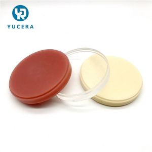China Yucera Dental Consumables Cad Cam Milling Pmma Puck for Dental Lab Dental Resin Acrylic Disc Dental Pmma Block Temporary Denture on sale