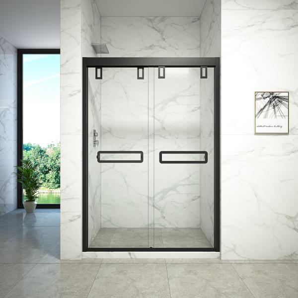 Buy Frameless Hinged Bifold Toughened Glass Shower Screen Explosion Proof at wholesale prices