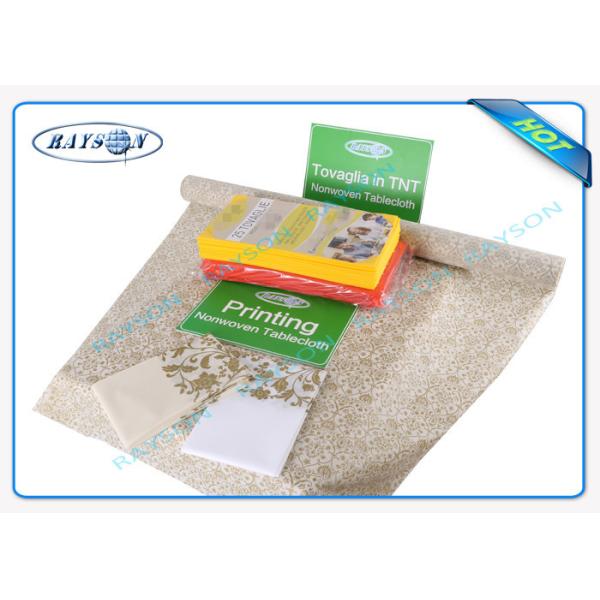 Buy Popular Flower Printed Non Woven Waterproof Tablecloth Party Use at wholesale prices