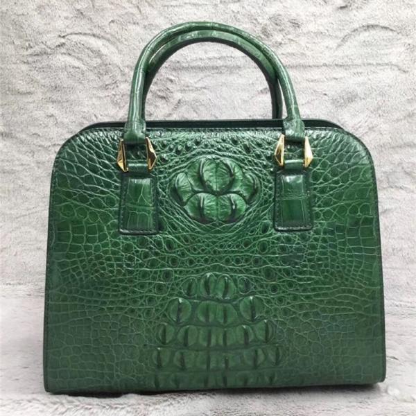 Fashion Authentic Crocodile Skin OL Lady Working Purse Female Handbag Exotic Alligator Leather Women Single Shoulder Bag