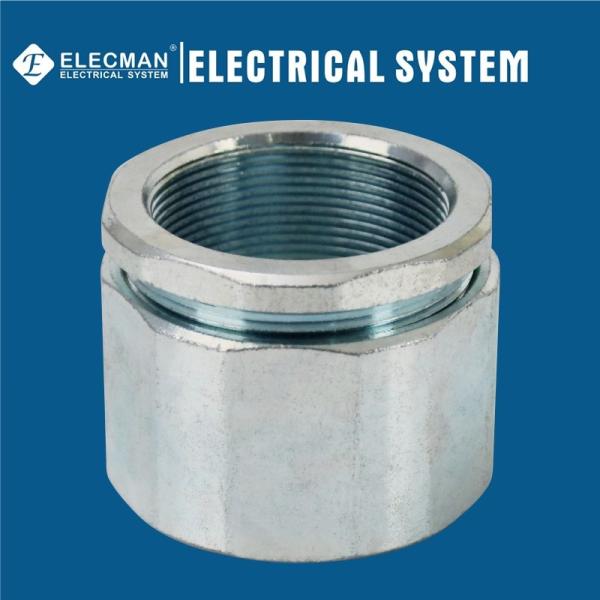 Buy 2" Zinc Plated Steel Threaded IMC Rigid 3-Piece Coupling at wholesale prices