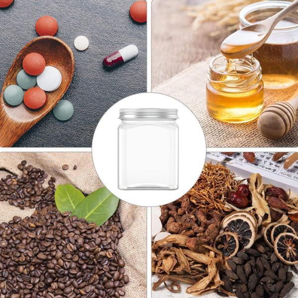 Snacks Dried Fruit Kitchen Storage Clear Plastic PET Jar With Lids