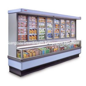 Commercial Combination Island Display Freezer Refrigerator With Big Capacity