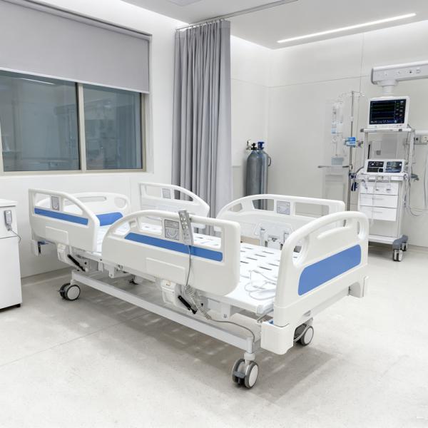 Buy 5-Function Electric Medical Bed Adjustable Hospital Bed With Hand Controller & Angle Indicator at wholesale prices