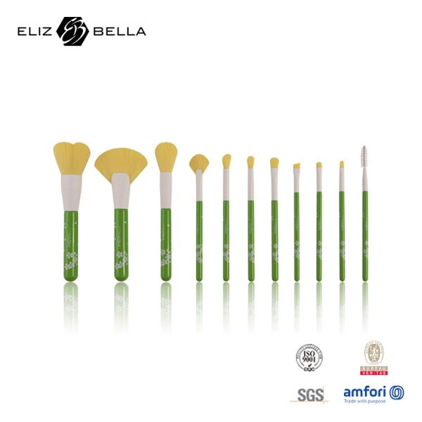 11pcs Private Label Makeup Brush Aluminium Ferrule Synthetic Hair Cosmetic