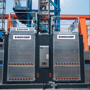 Outdoor Material Lift Construction Hoist Elevator Service SC100