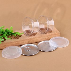 Easy Open 100ml Clear Plastic Cylinder Weed Packaging Can