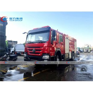 China Sinotruk Howo 4x2 6CBM Water Tank Firefighter Truck on sale