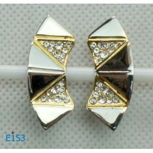 Quality Fashion tin alloy imitation jewelry zirconia stud earrings for sale