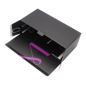 Custom Empty Black Paper Shoe Packaging Boxes With Logo Packaging