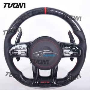 Mercedes Benz Customizable Black Forged Carbon Fiber Steering Wheel