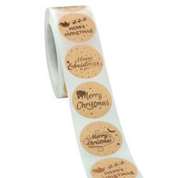 Personalised Gift Label Stickers , Merry Christmas Round Stickers