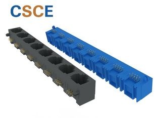 Buy Unshielded 8 Ports RJ45 Modular Jack 8 Pin Connector Jack For Ethernet Switch at wholesale prices