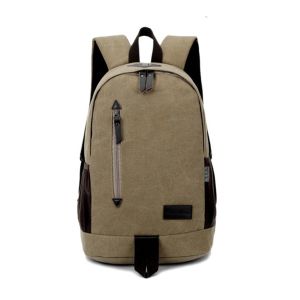 Outdoor canvas backpack unisex travel backpack bag with laptop compartment for