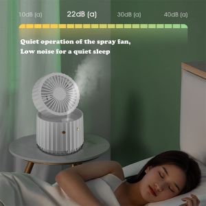 USB Desktop Rechargeable Fan Humidifying Mist Foldable And Portable Cooling Fan