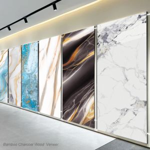 Factory Price 8mm Waterproof Marble Wall Panel Bamboo Charcoal Wood Veneer