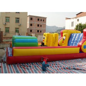 Giant Commercial Inflatable Obstacle Course with slide / Inflatable Tunnel 10x4m