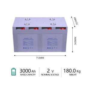 2V 3000Ah Sealed Lead Acid Agm