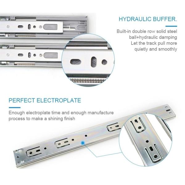 Furniture Telescopic Drawer Full Extension Ball Bearing Slides Heavy Duty