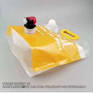 8L Stand Up Pouch With Tap Dispenser Big Foldable Pouches Standing Pouch