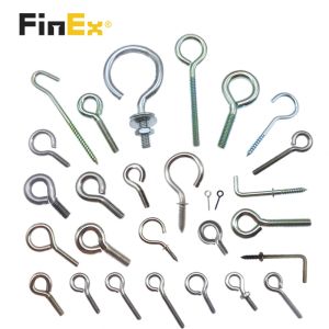 Zinc Plated Finish Brass Eyelet Screws customizable With Length 500mm