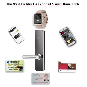 Fully Automatic Fingerprint Scanner Door Lock For Wooden Indoor Apartment
