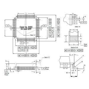 Quality Integrated Circuit Chip HCMOS Microcontroller Unit 0MC68HC705H12CFN MOTOROLA PLCC52 for sale