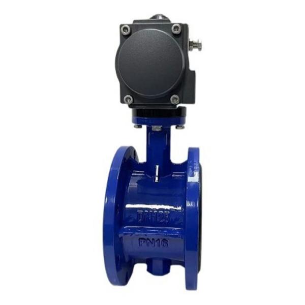 Buy INDUSTRIAL DN300 Rubber Sealing Flanged Triple Eccentric Pneumatic Butterfly Valve at wholesale prices
